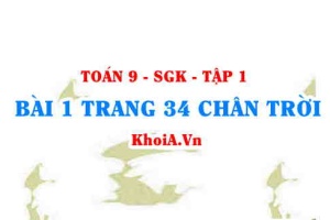 Bài 1 trang 34 cuối chương 2 Toán 9 Tập 1 Chân trời sáng tạo